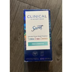 Secret Clinical Strength Antiperspirant Free & Sensitive 1.6 oz New Sealed